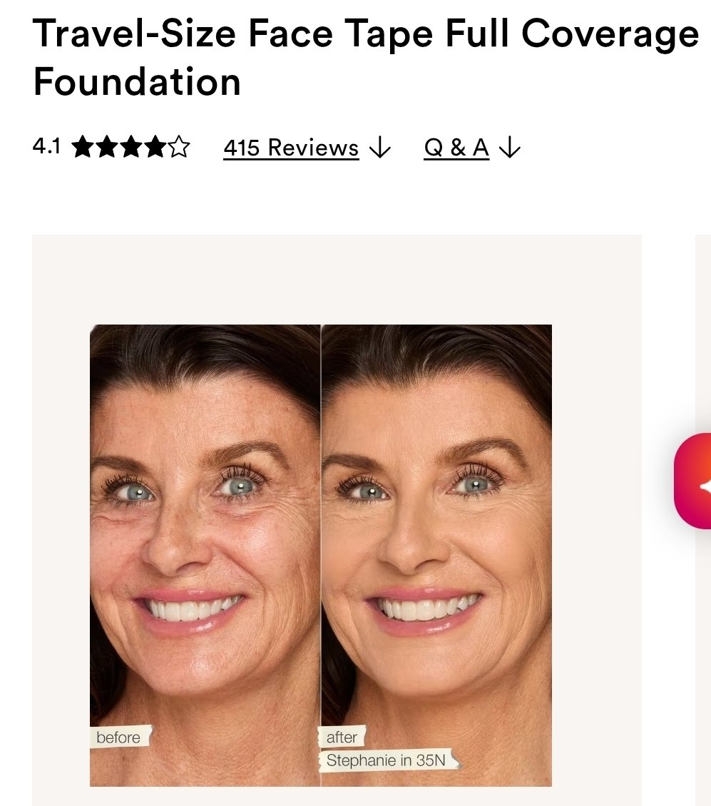 Travel-Size Face Tape Full Coverage Foundation