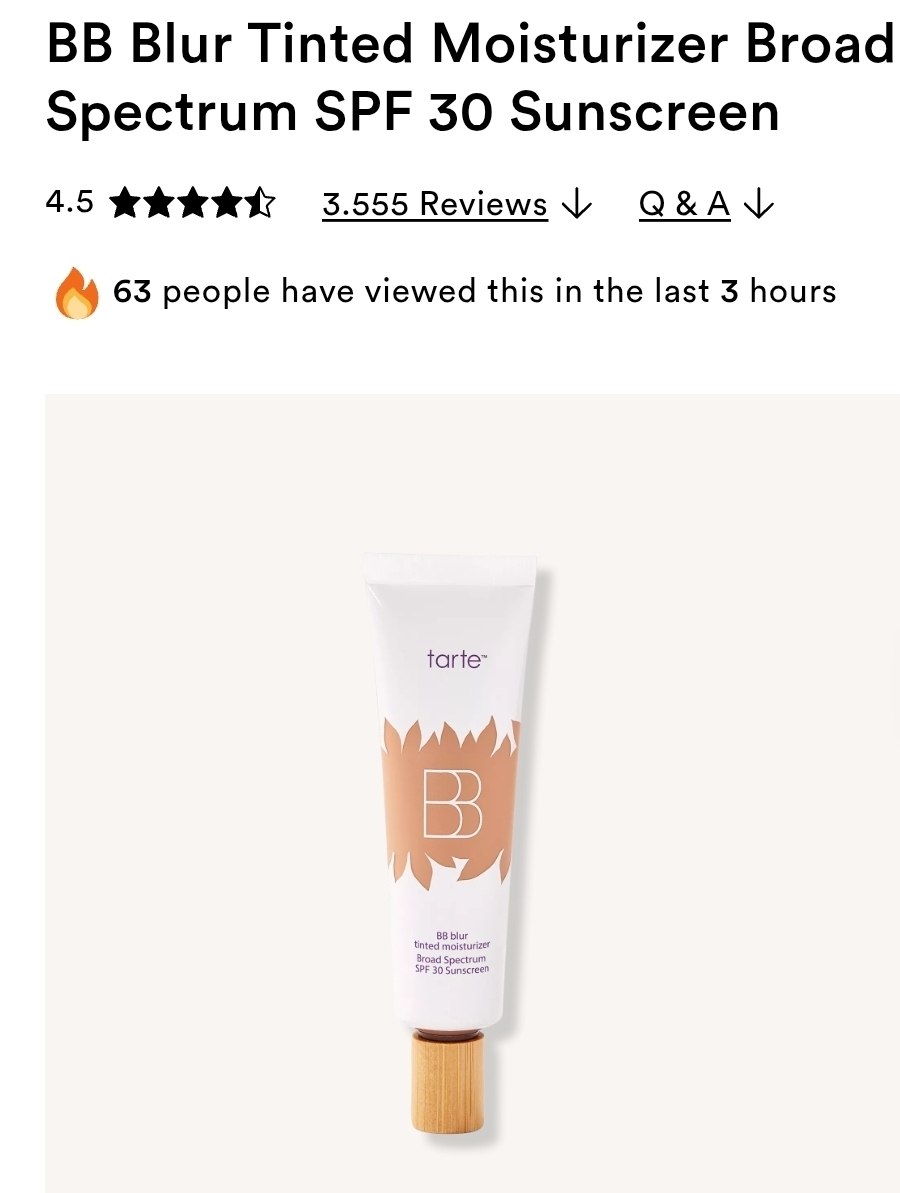 BB Blur Tinted Moisturizer Broad Spectrum SPF 30 Sunscreen
