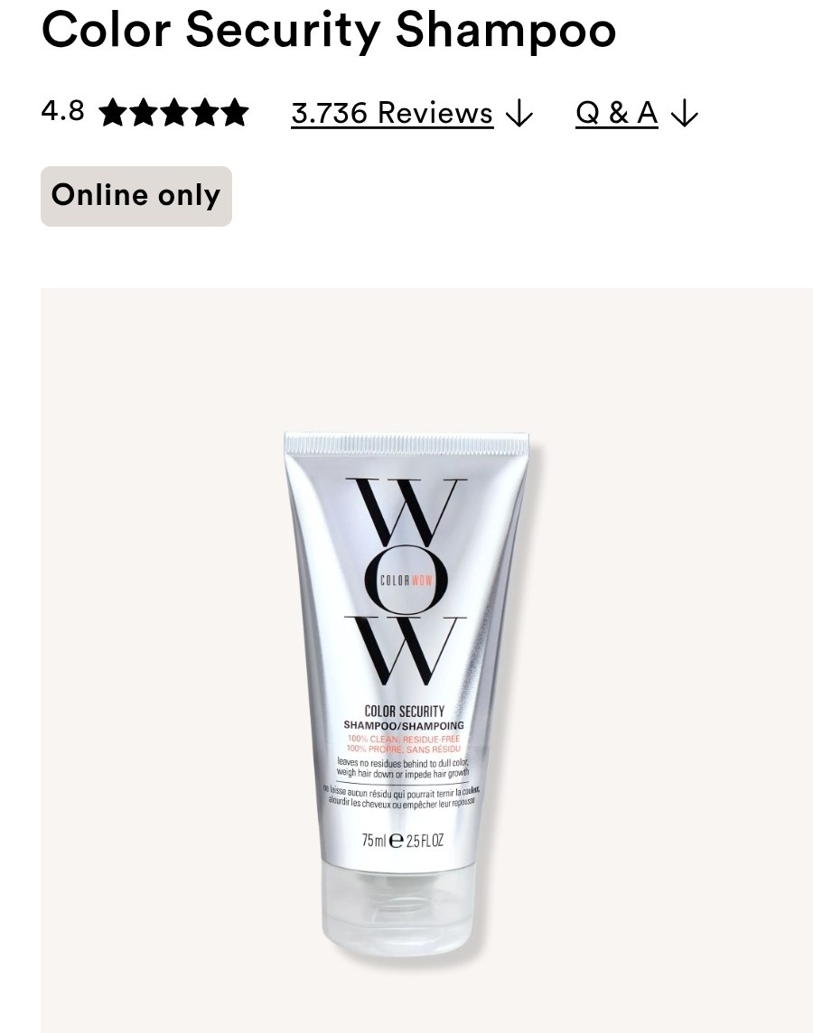 Color Security Shampoo 2.5oz
