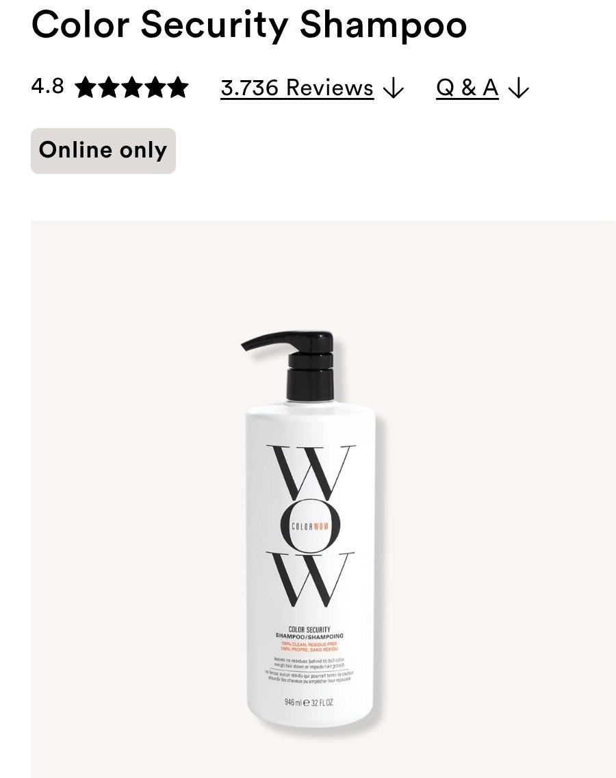 Color Security Shampoo 32oz