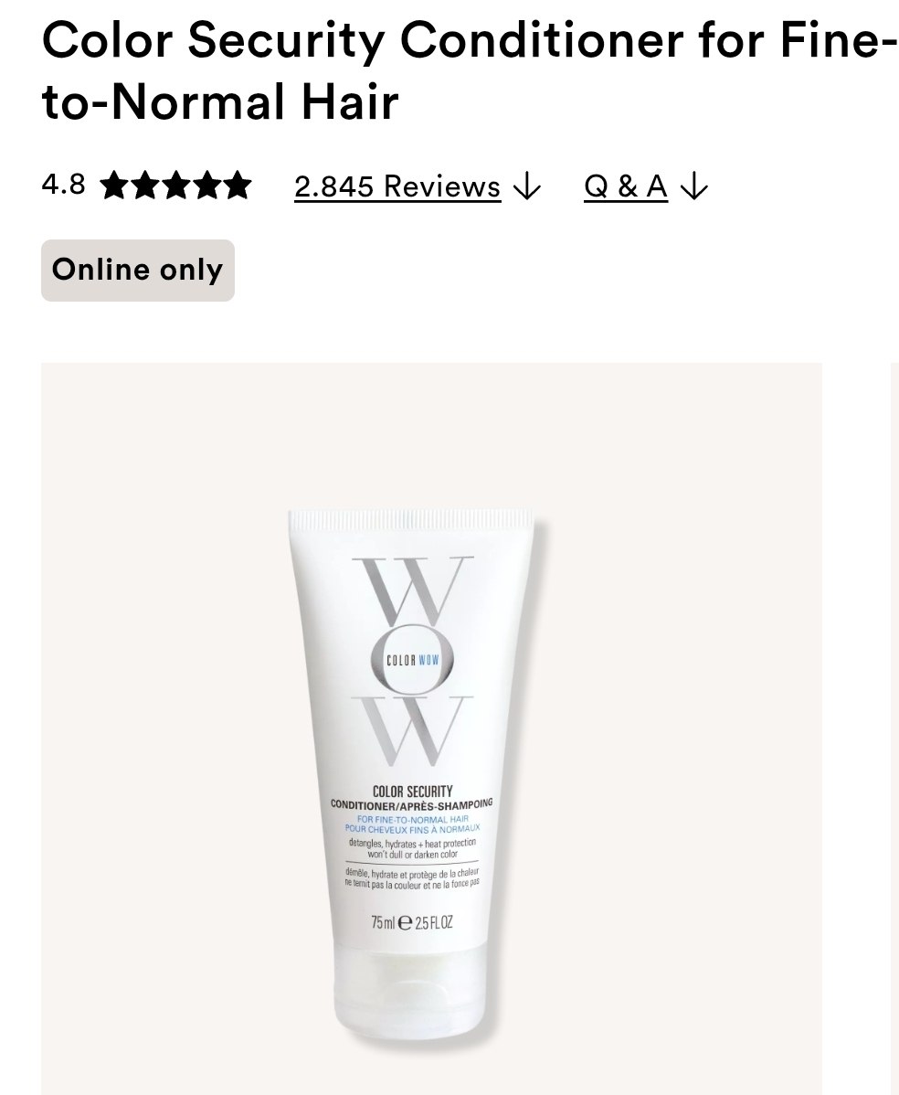 Color Security Conditioner for Fine-to-Normal Hair 2.5oz