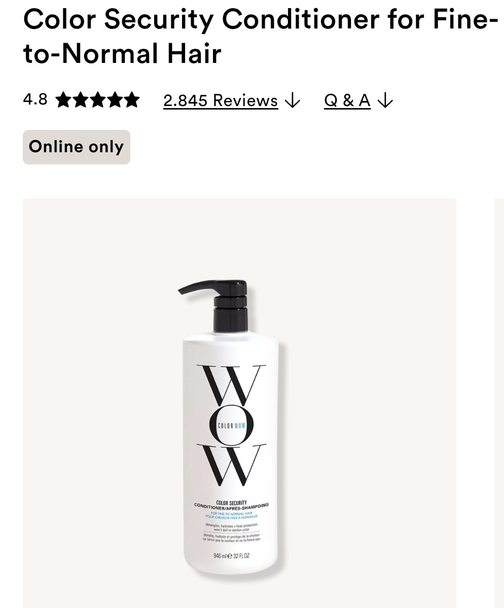 Color Security Conditioner for Fine-to-Normal Hair 32oz