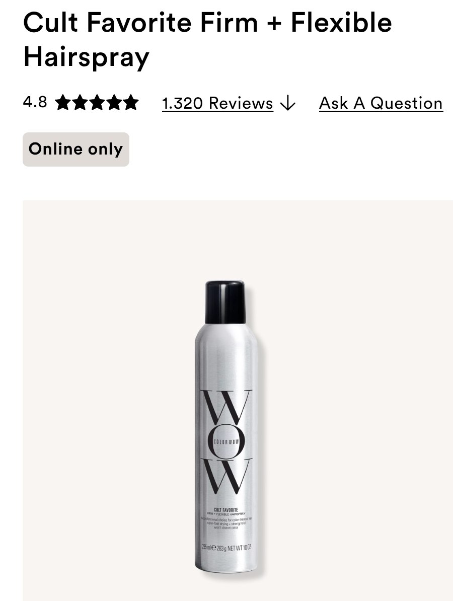 Cult Favorite Firm + Flexible Hairspray 10oz