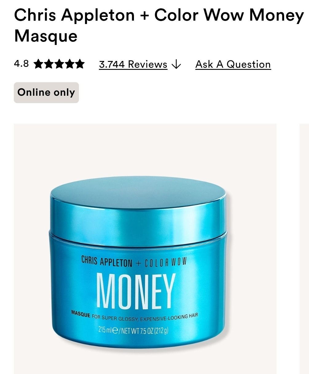 Chris Appleton + Color Wow Money Masque 7.5oz