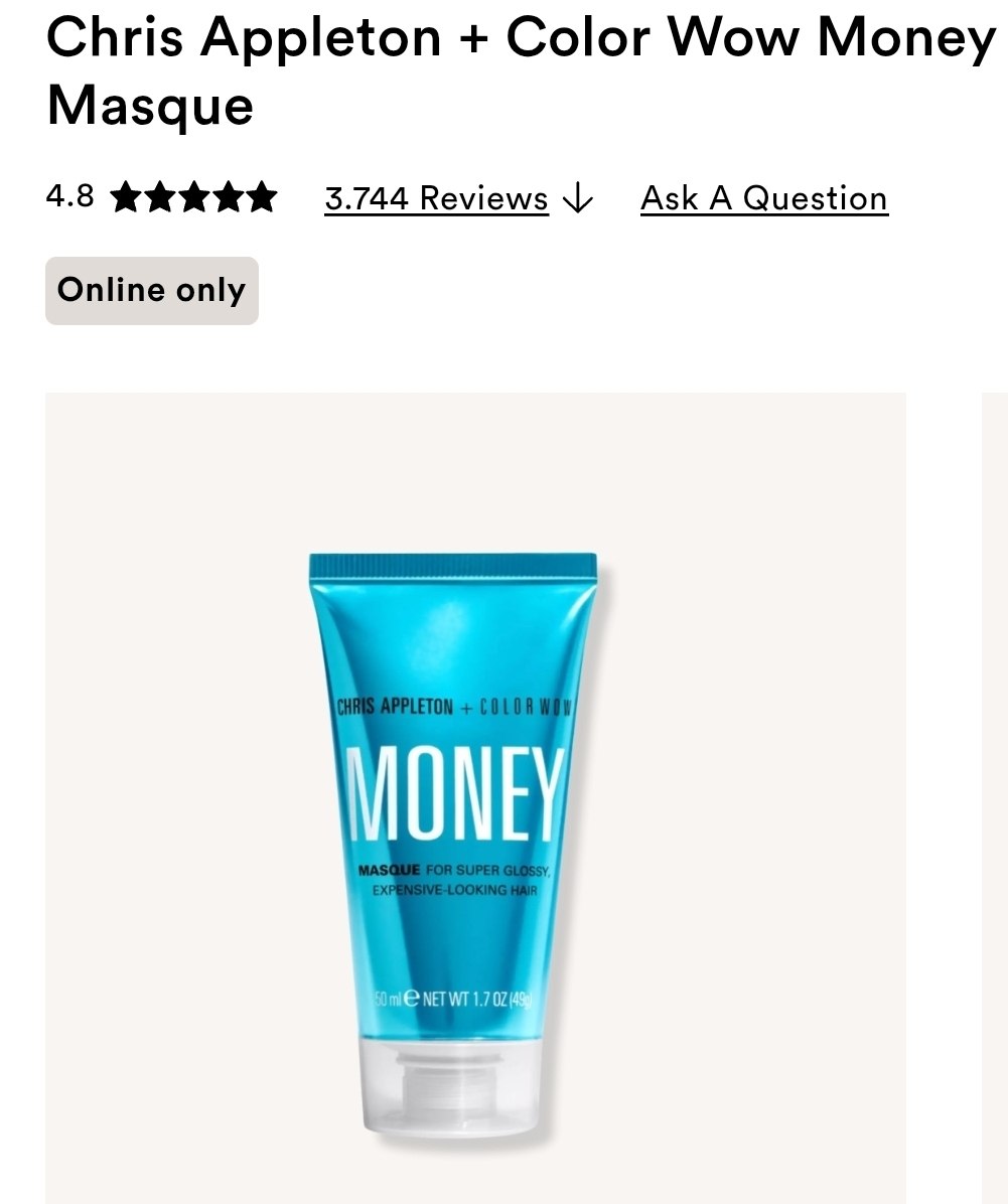 Chris Appleton + Color Wow Money Masque 1.7oz