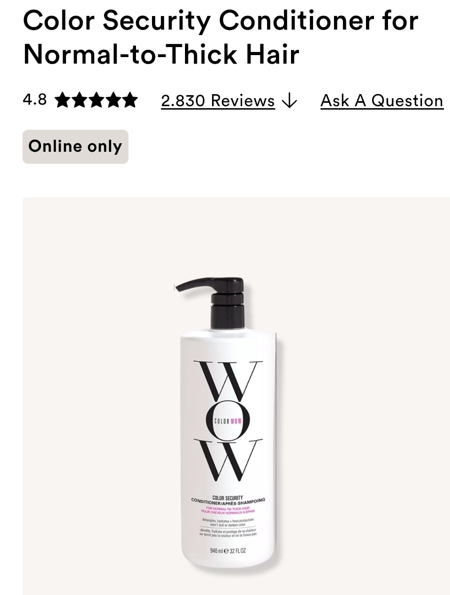Color Security Conditioner for Normal-to-Thick Hair 32oz