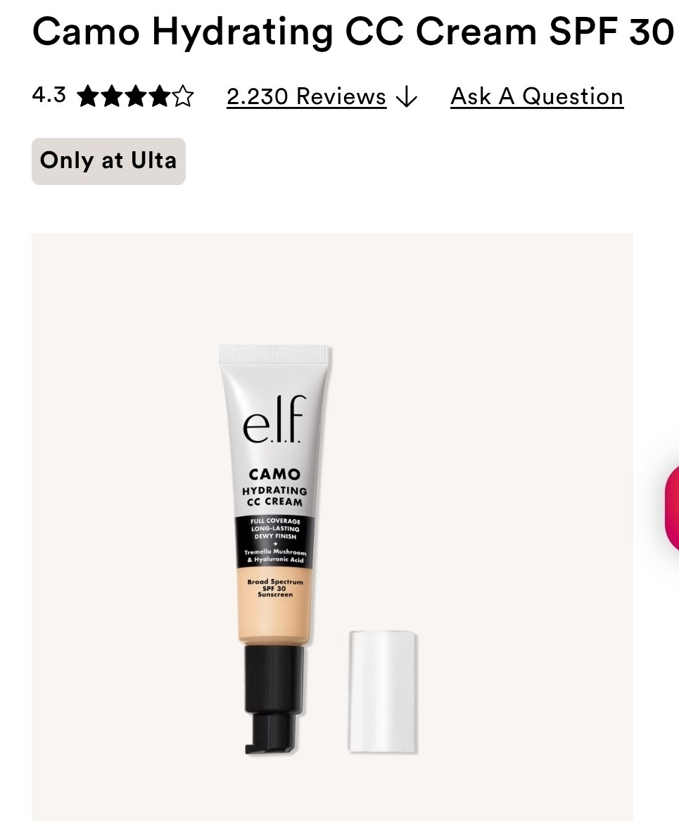 Camo Hydrating CC Cream SPF 30
