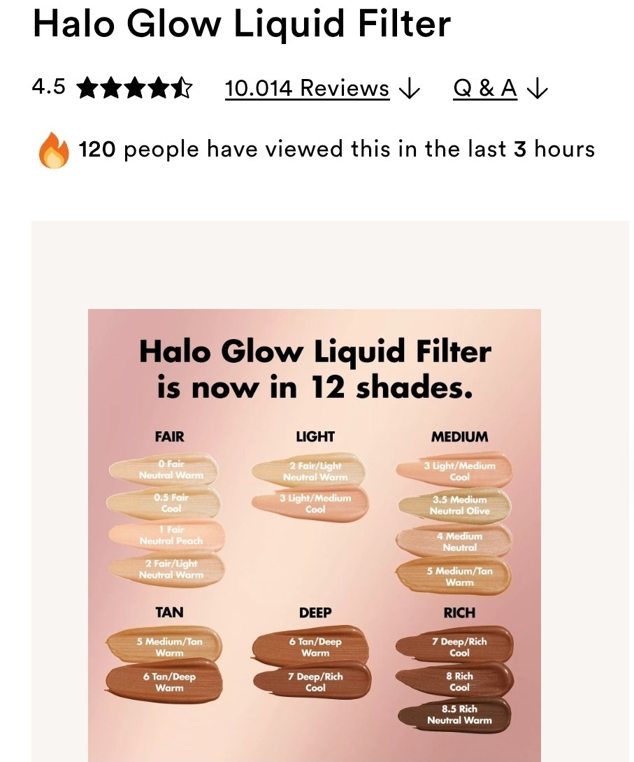 Halo Glow Liquid Filter