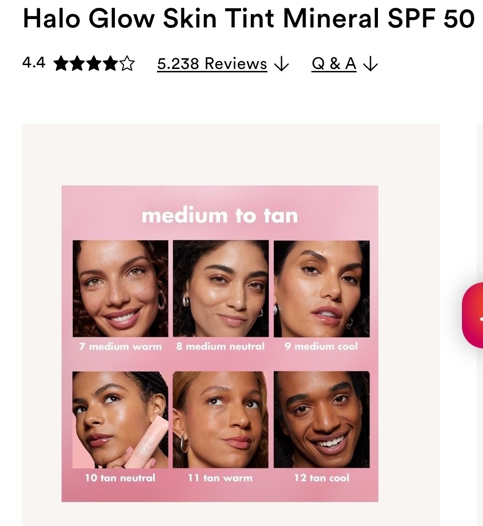 Halo Glow Skin Tint Mineral SPF 50