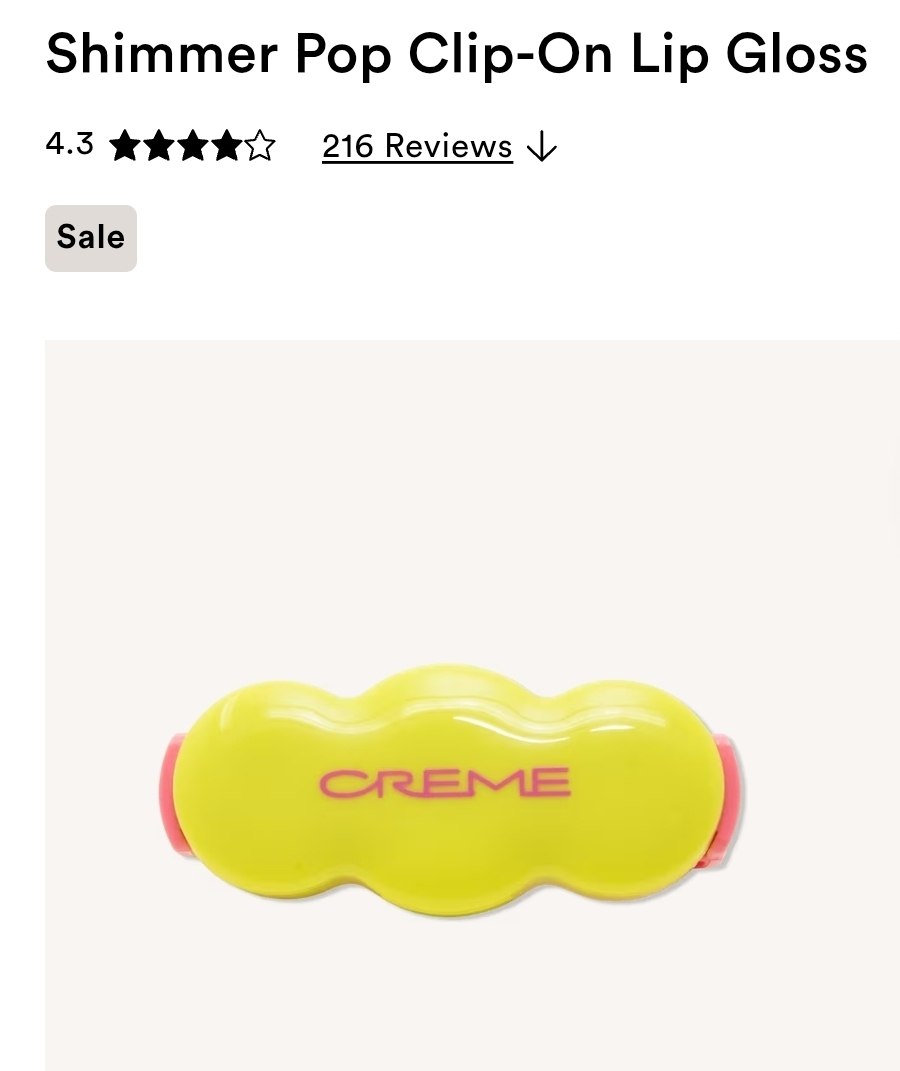 Shimmer Pop Clip-On Lip Gloss