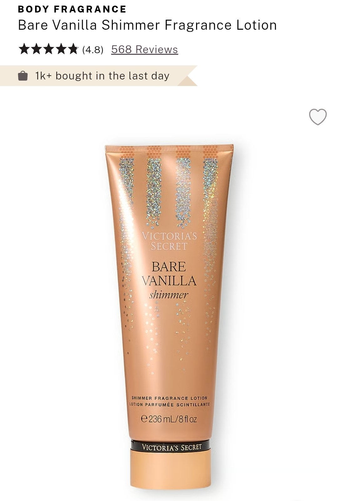 Shimmer Fragrance Lotion