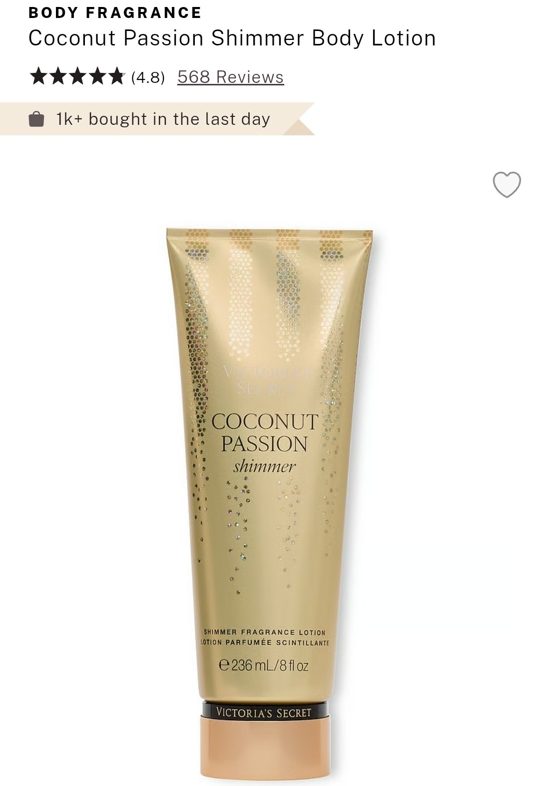 Shimmer Fragrance Lotion