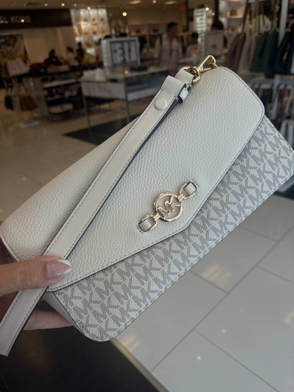 KACEY MD FLAP SHLDR LEATHER com alça conversível