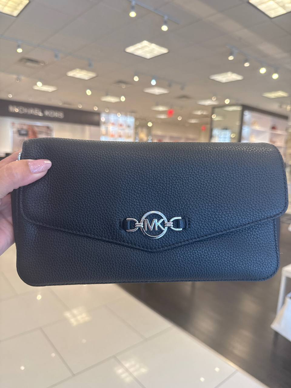 KACEY MD FLAP SHLDR LEATHER com alça conversível