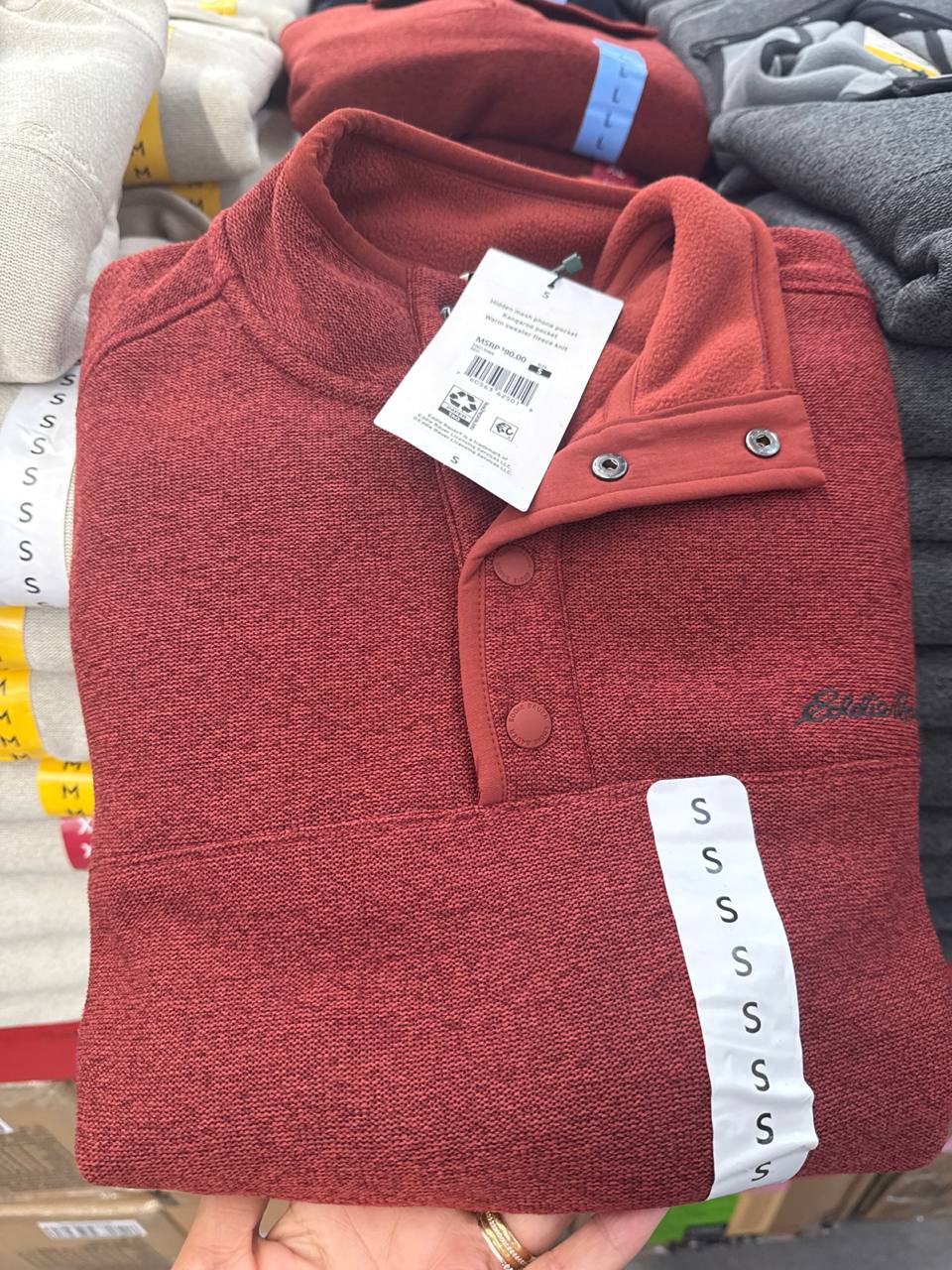   suéter com fleece Eddie Bauer