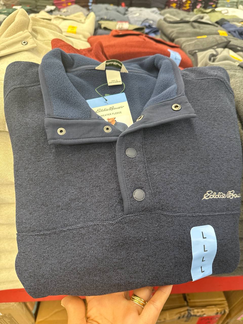   suéter com fleece Eddie Bauer