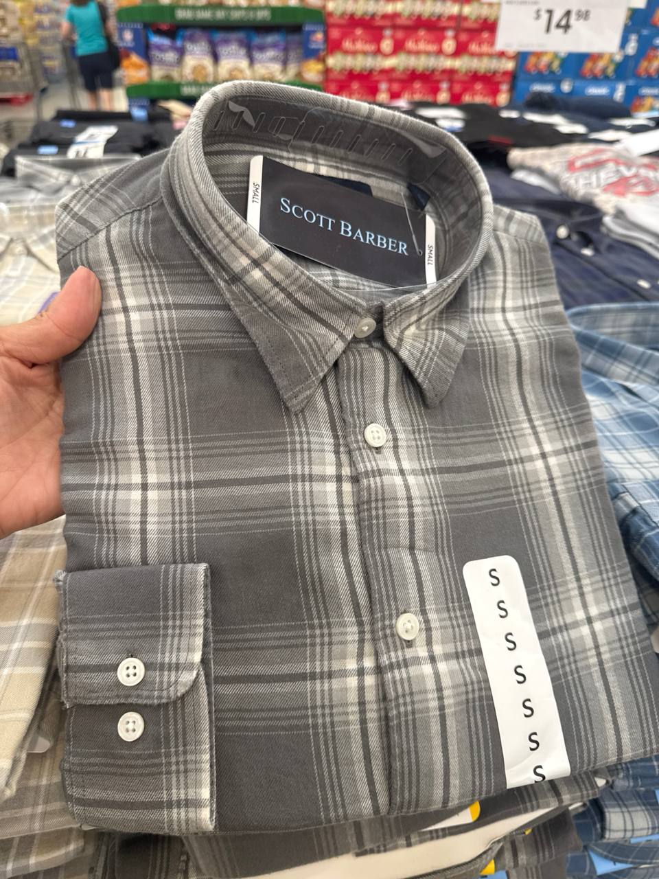   camisa manga longa flanelada Scott Barber