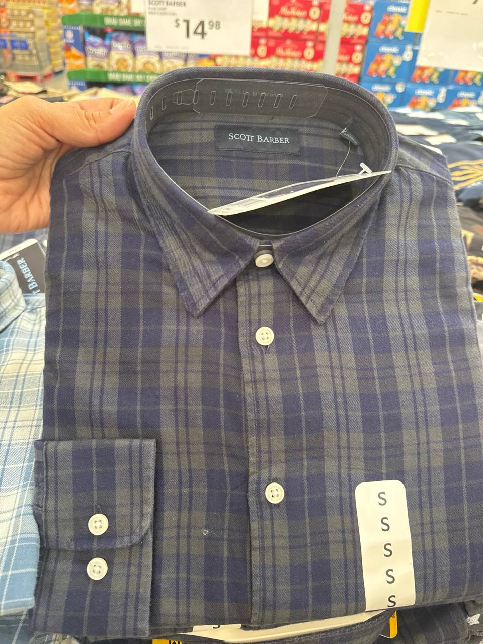   camisa manga longa flanelada Scott Barber