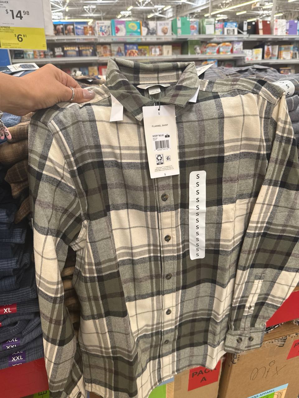   camisa manga longa flanelada Eddie Bauer