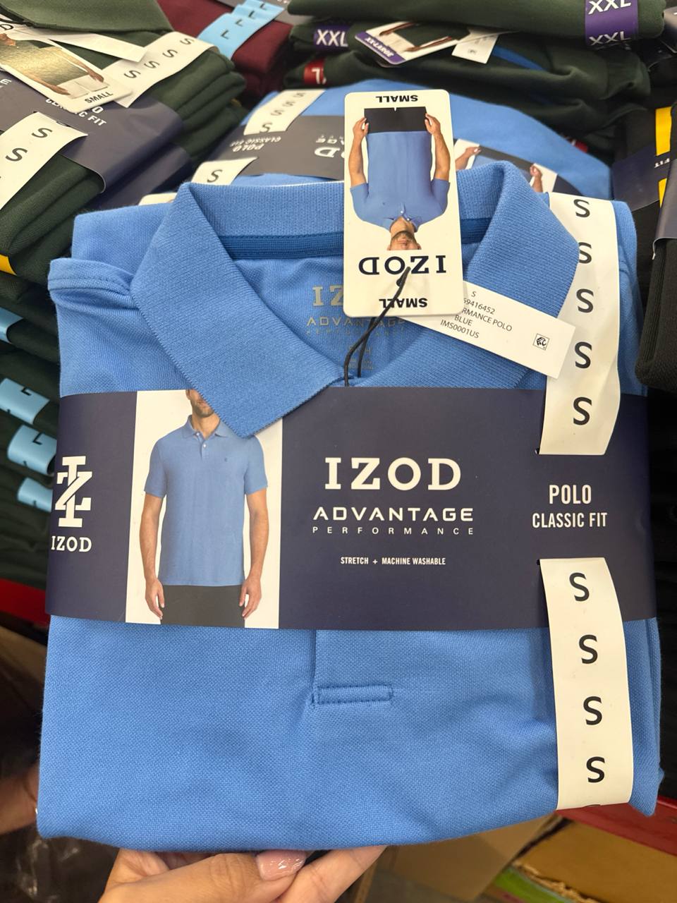   camiseta Polo manga curta Izod