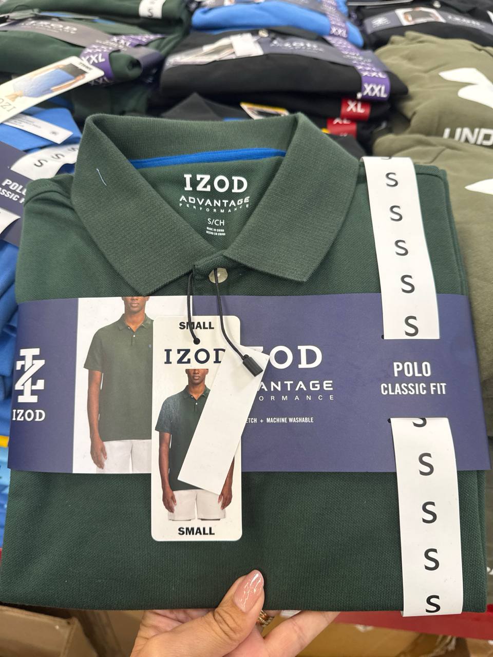   camiseta Polo manga curta Izod