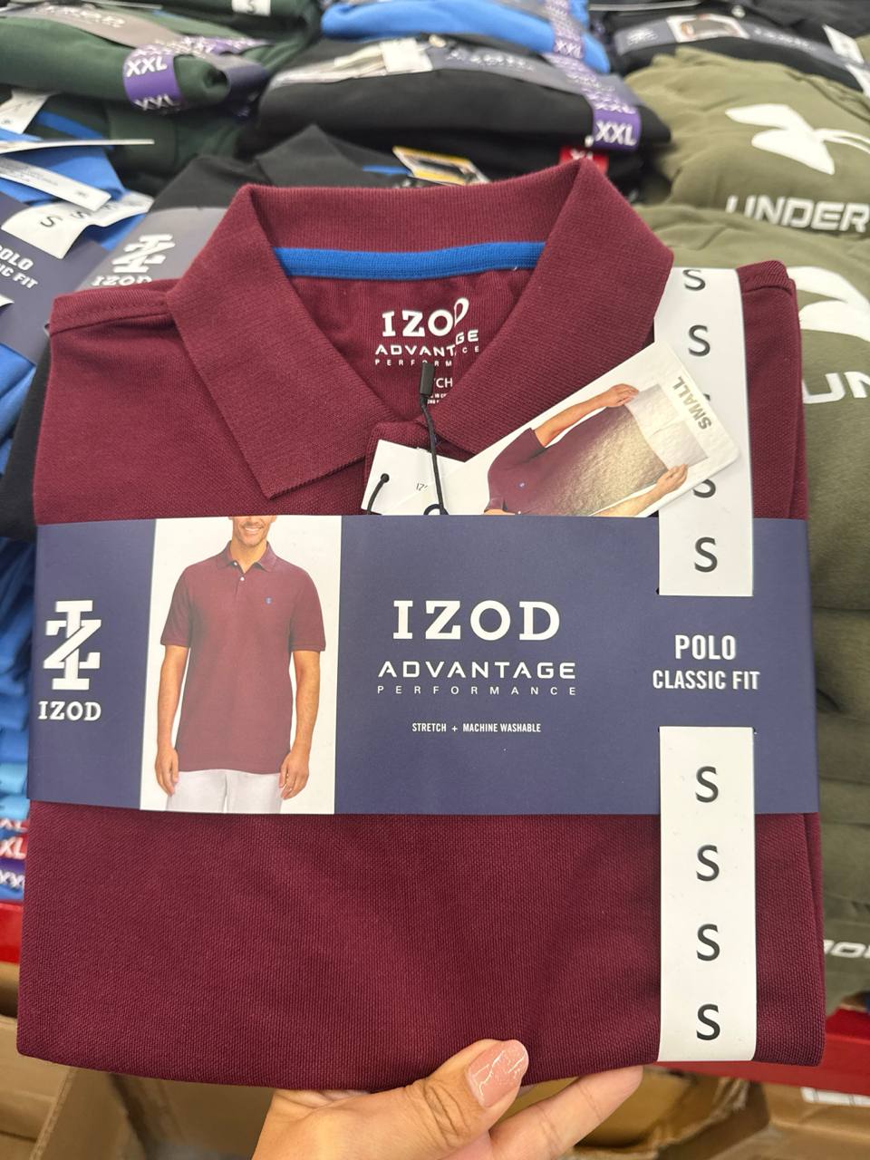   camiseta Polo manga curta Izod