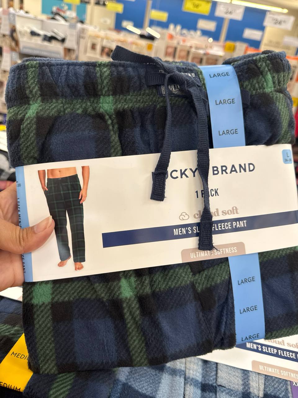   calça flanelada pijama Lucky