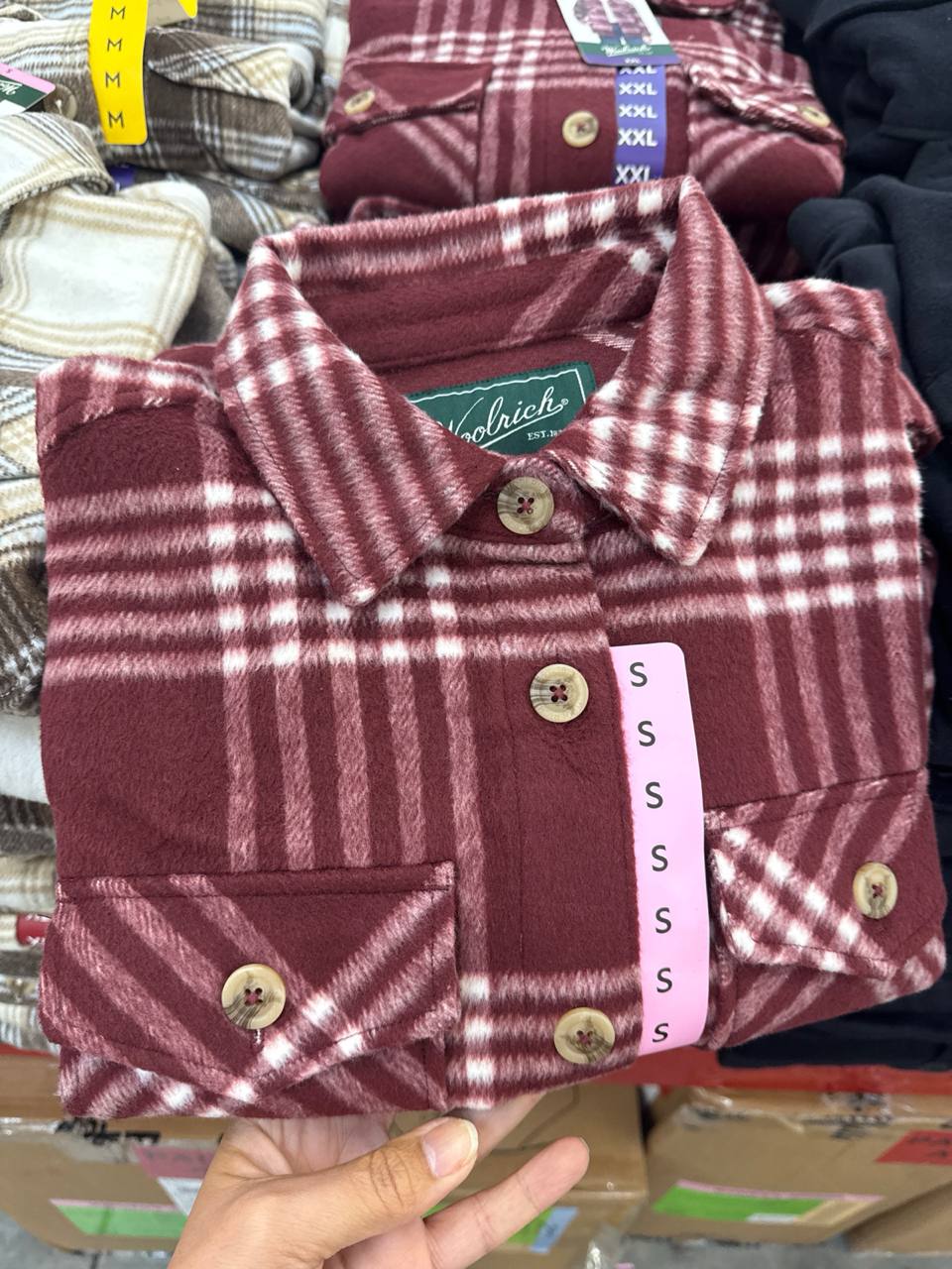  camisa manga longa flanelada grossa  woolrich