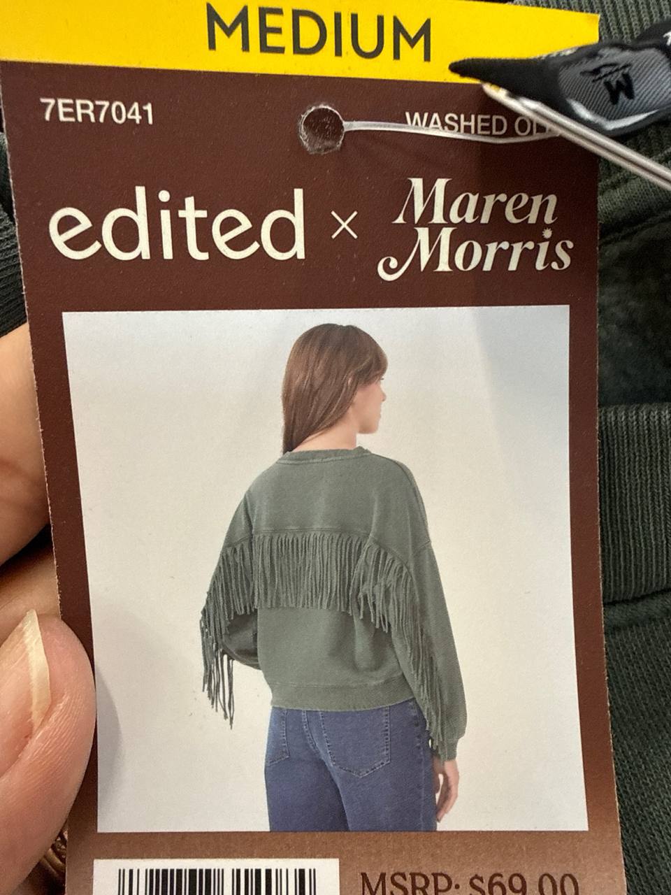   moletom com fleece e franja