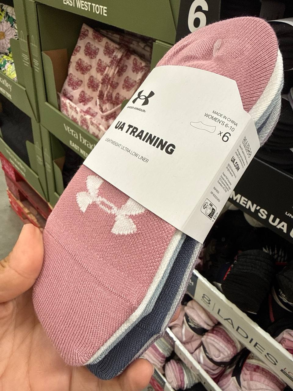 Pack com 6  pares de meia Under Armour