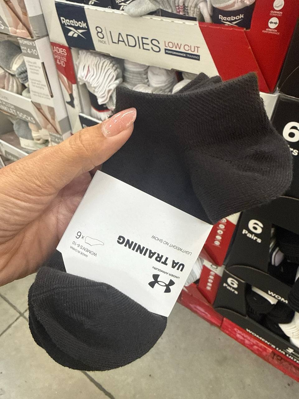 Pack com 6  pares de meia Under Armour