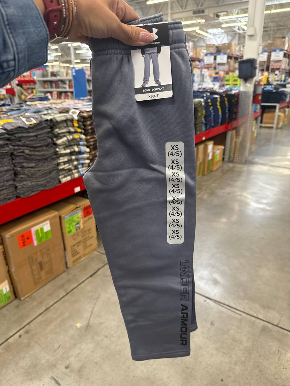calça com fleece Under Boys