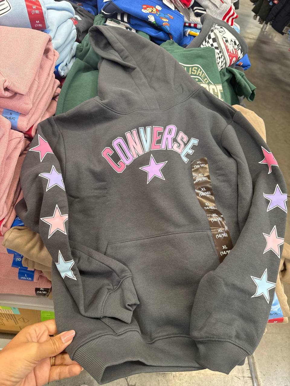 blusa com capuz  e fleece Converse