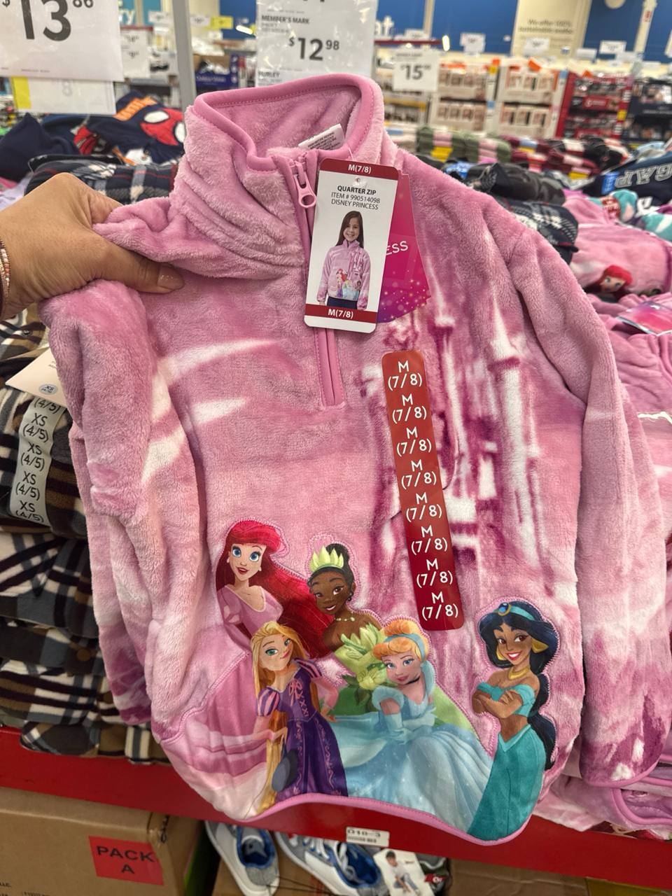 blusa soft disney zíper 3/4