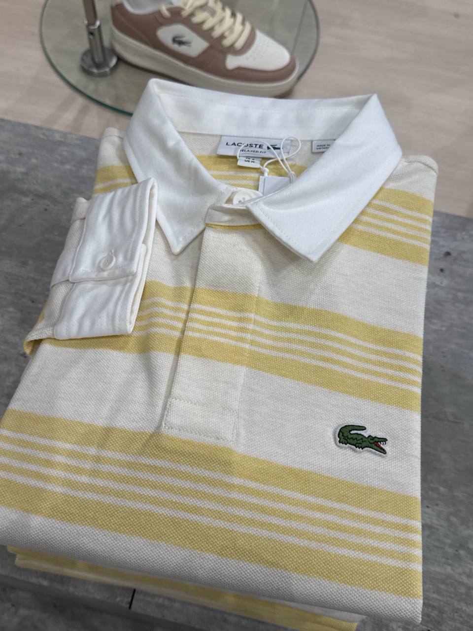 camiseta polo manga longa  relaxed fit