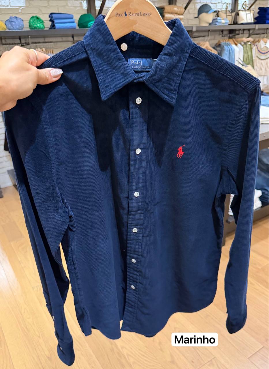 Camisa Veludo Cotelê manga longa