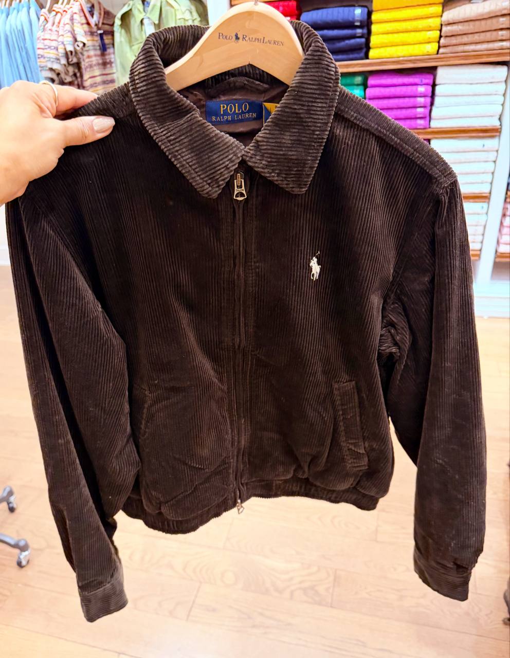 Blusa com Ziper Veludo Cotelê