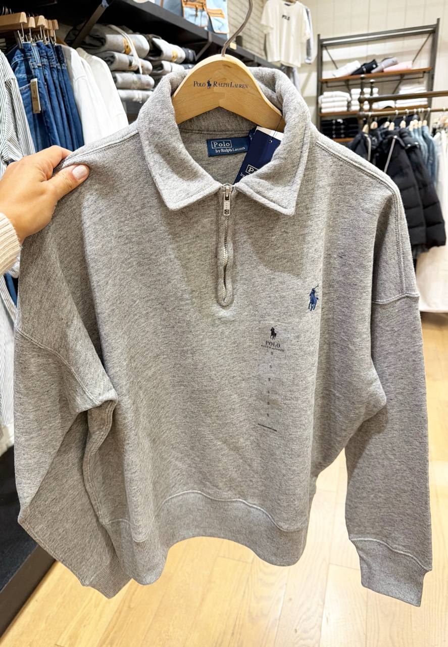 polo manga longa com Ziper