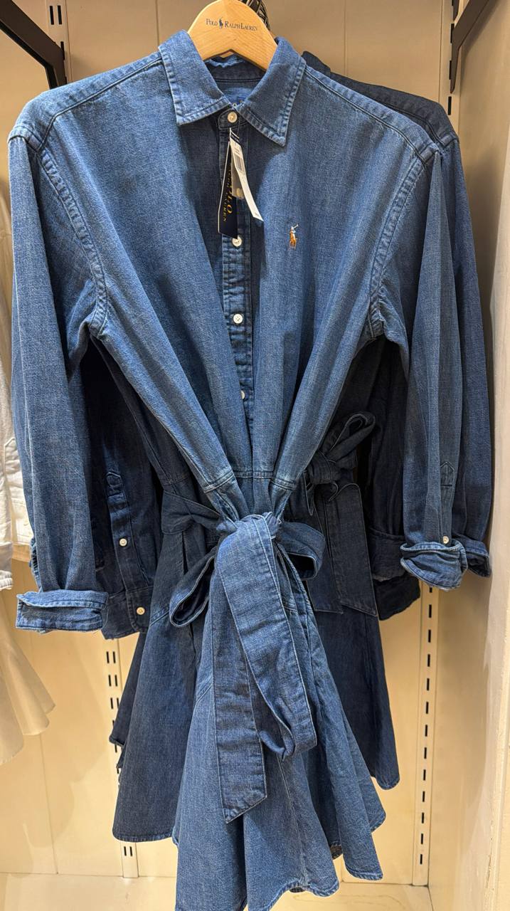 Vestido Jeans Manga Longa