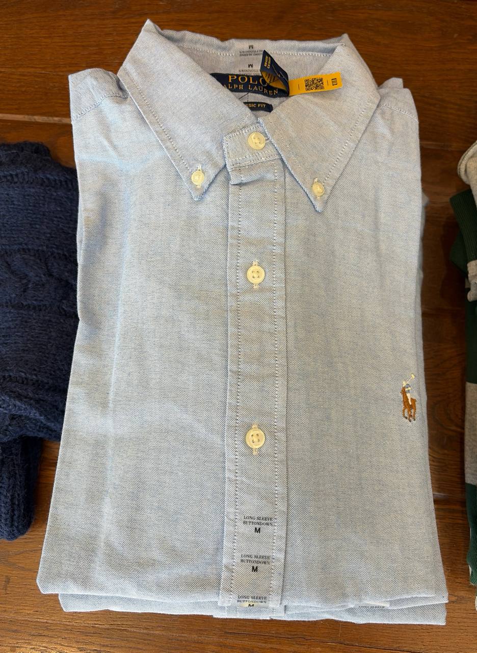 camisa classic fit manga longa