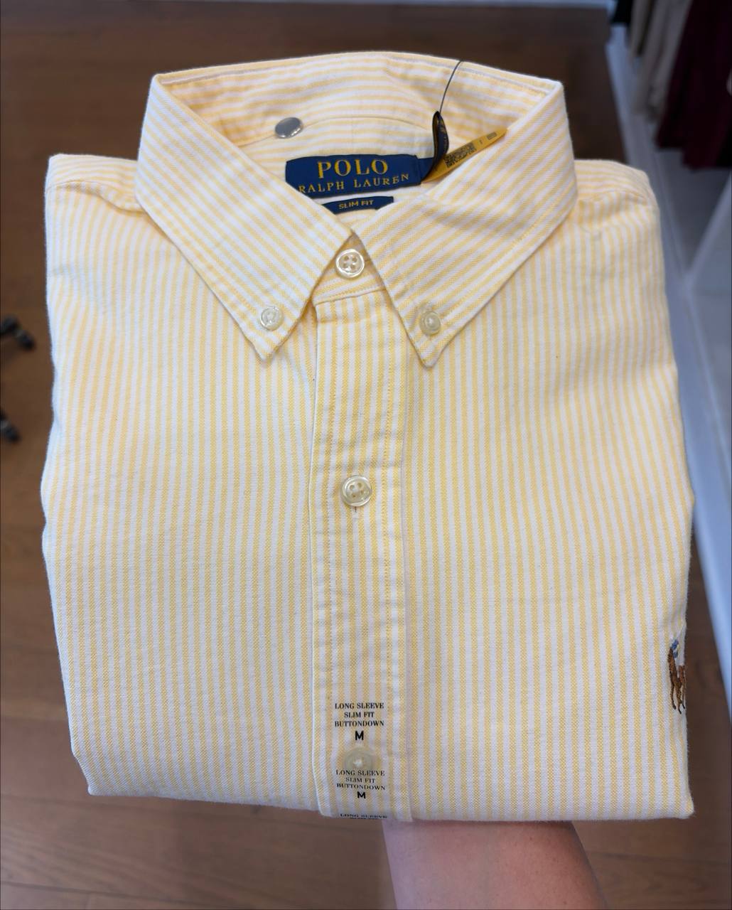 camisa slim fit oxford manga longa