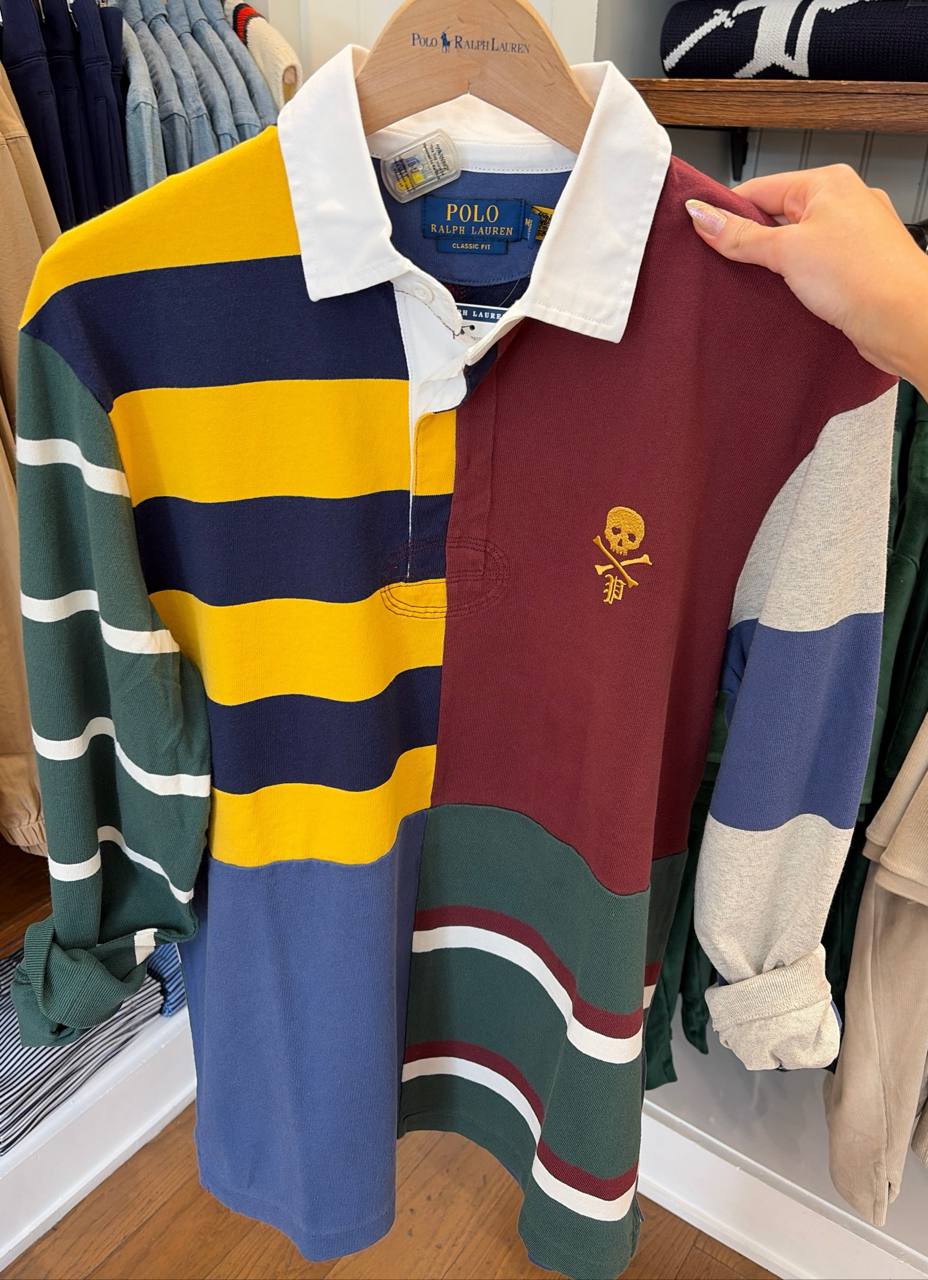 camisa polo classic fit manga longa