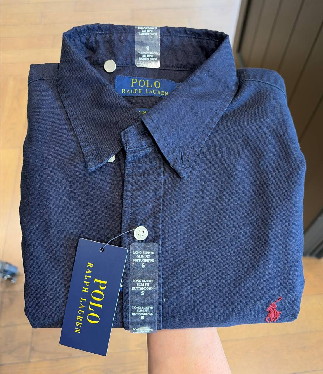 camisa slim fit manga longa