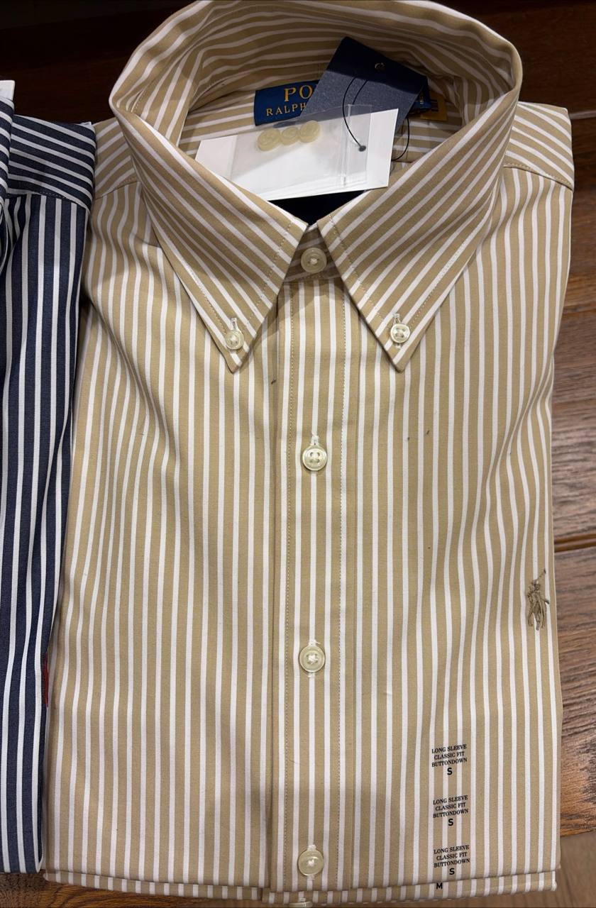 camisa classic fit stretch manga longa