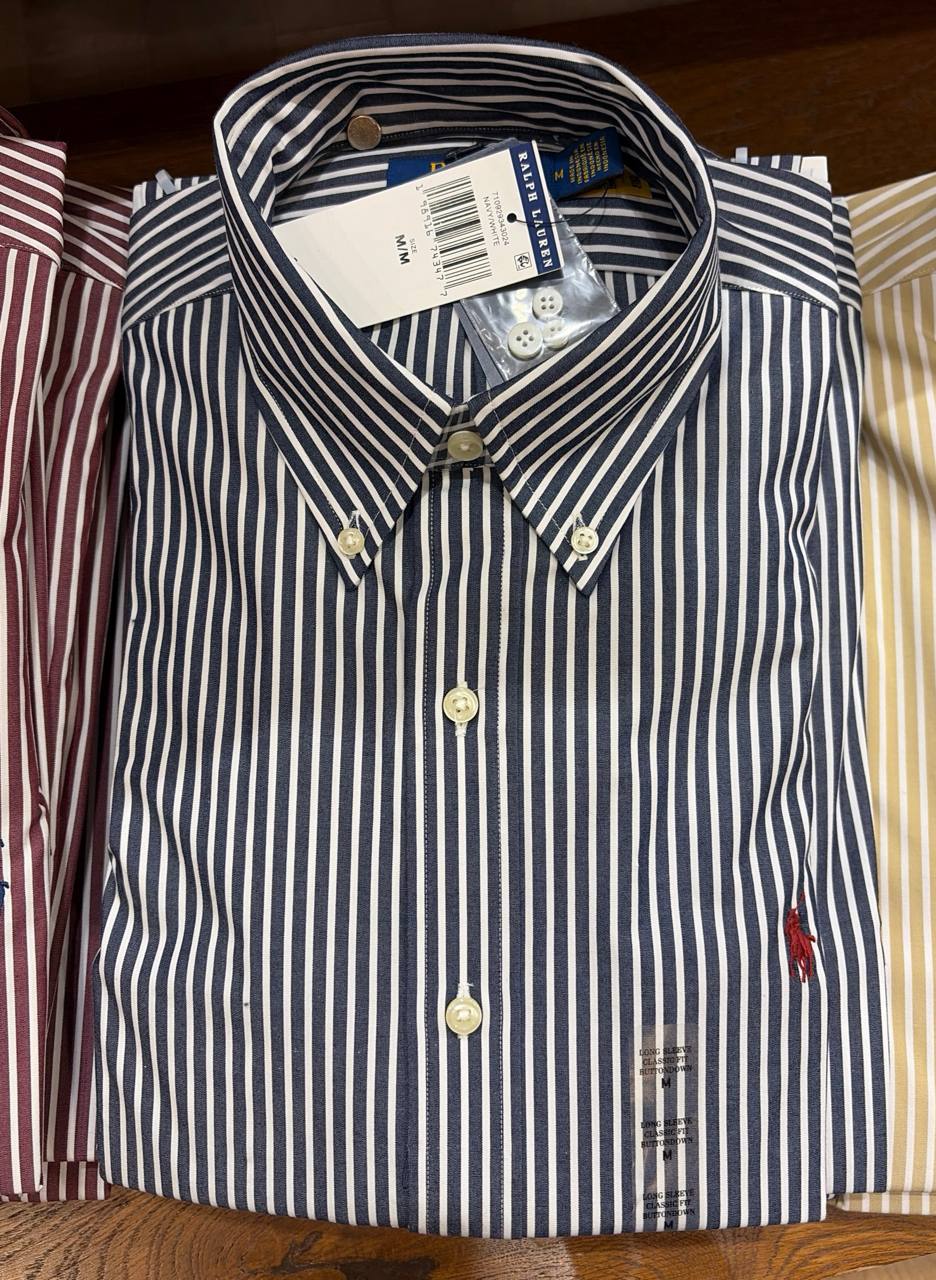 camisa classic fit stretch manga longa