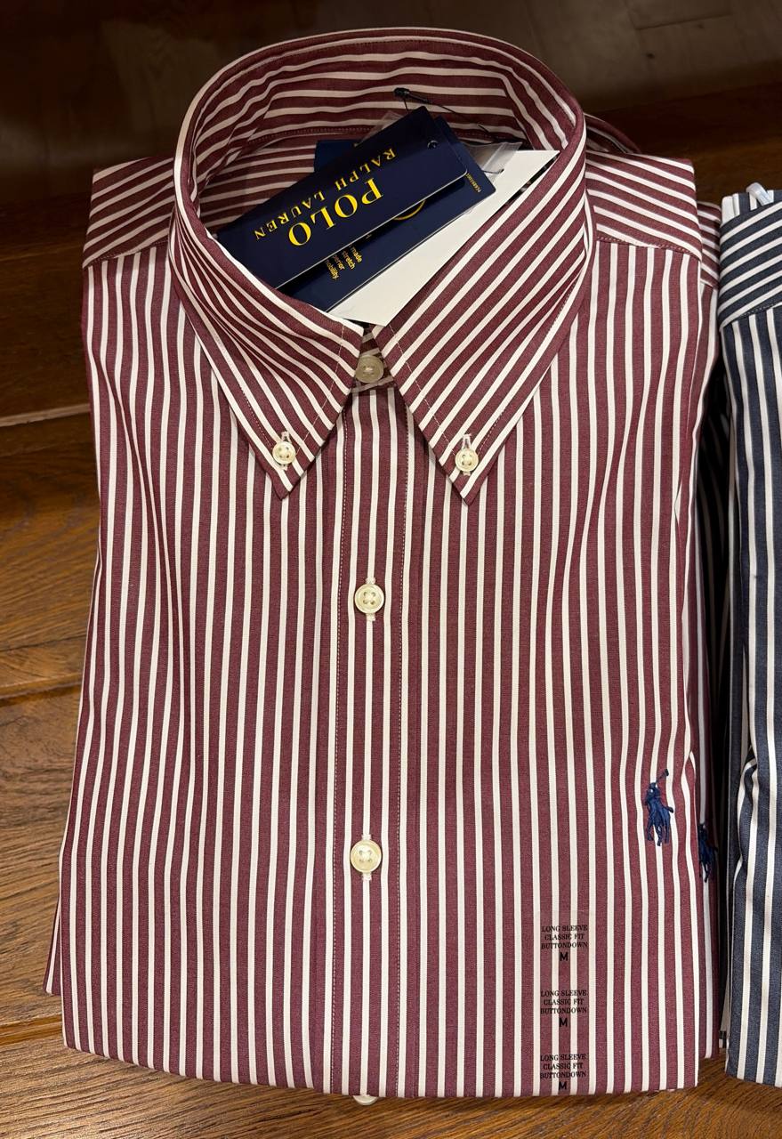 camisa classic fit stretch manga longa
