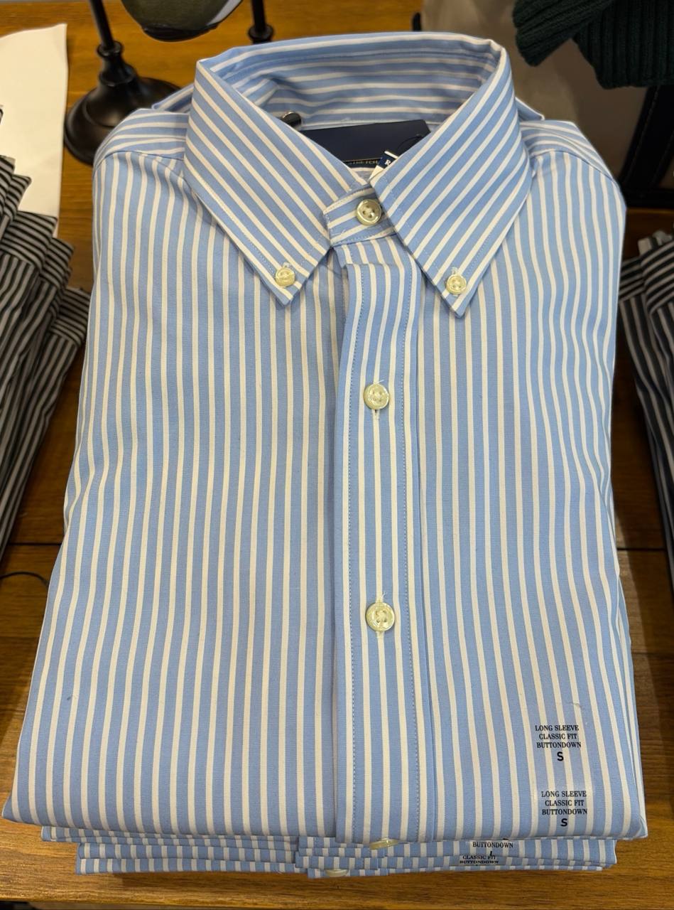 camisa classic fit stretch manga longa