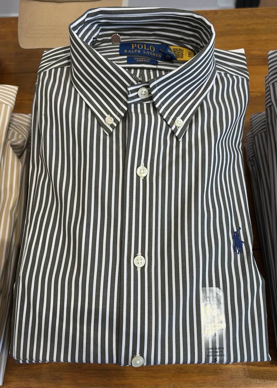 camisa classic fit stretch manga longa