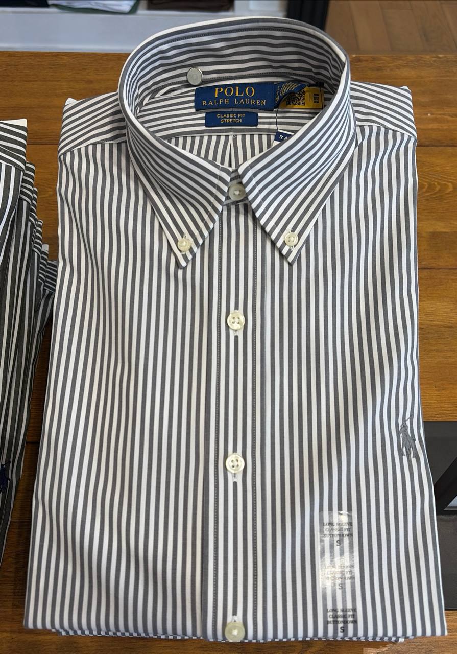 camisa classic fit stretch manga longa