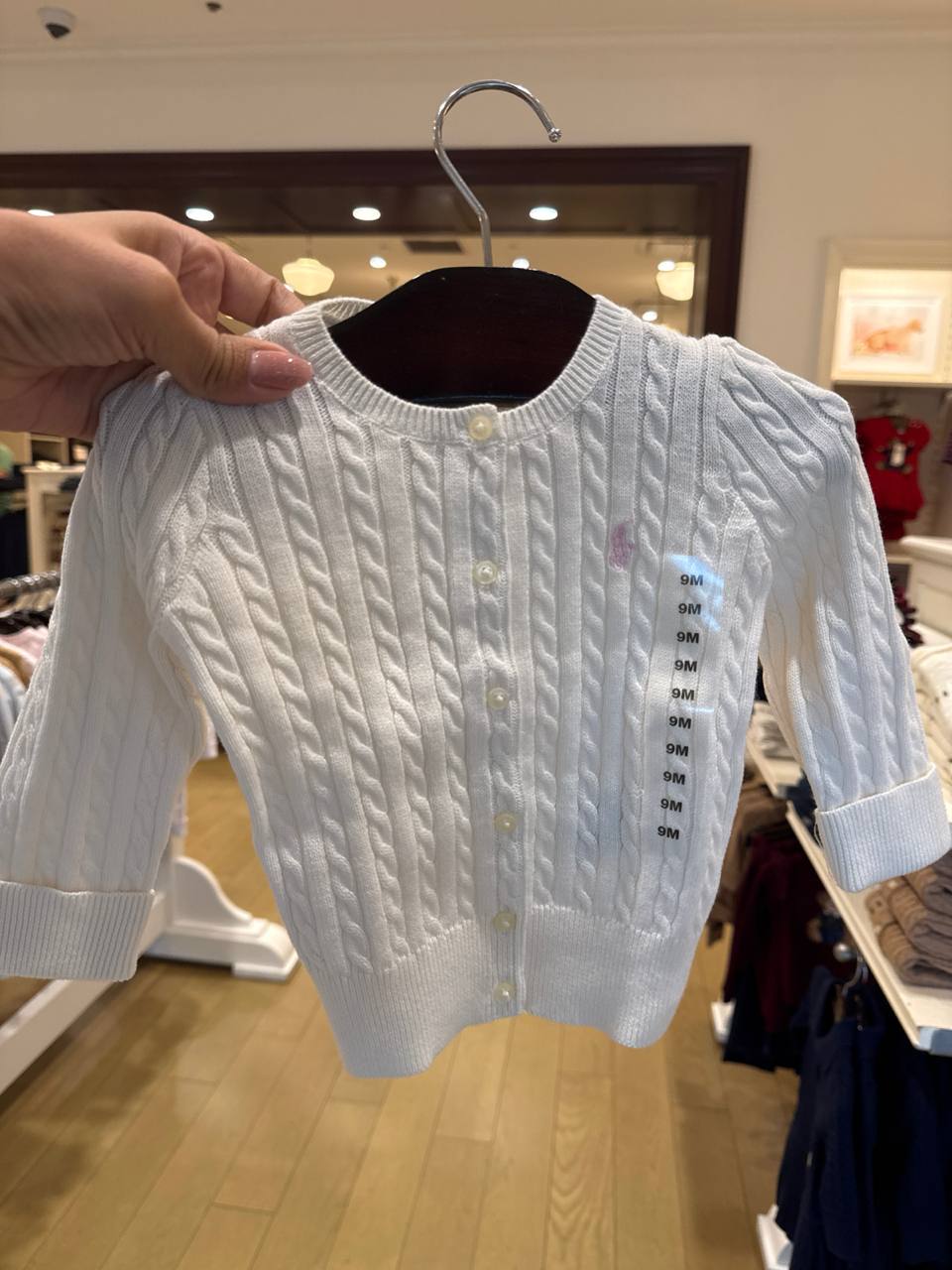 BABY GIRL suéter com botões